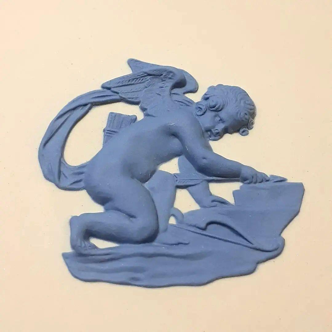 廃盤  ウェッジウッド ジャスパー ホワイト エンジェルプレート