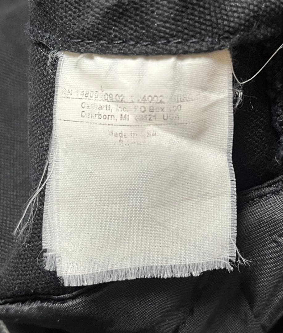 2002年 USA製 カーハート ダック ダブルニー オーバーオール ブラック