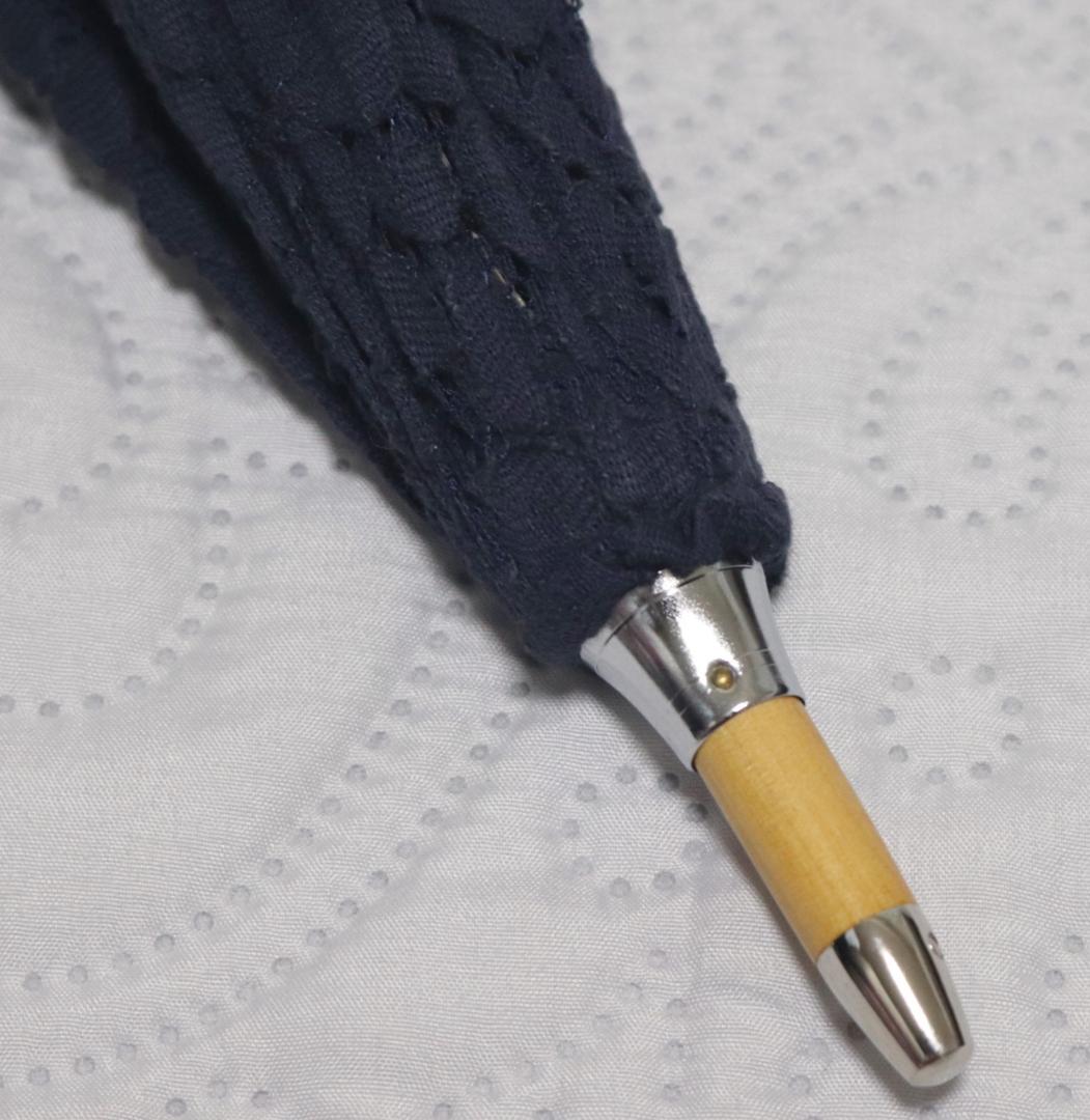 33,000円新品【長傘 日傘】繊細高級 豪華総レース かわず張り 木製 日傘