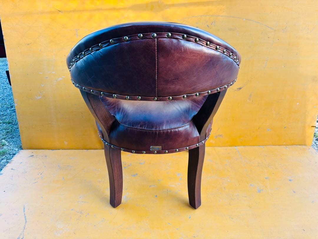 J52★HALO★ハロ ナポレオン ダイニングチェア 本革 英国アンティーク