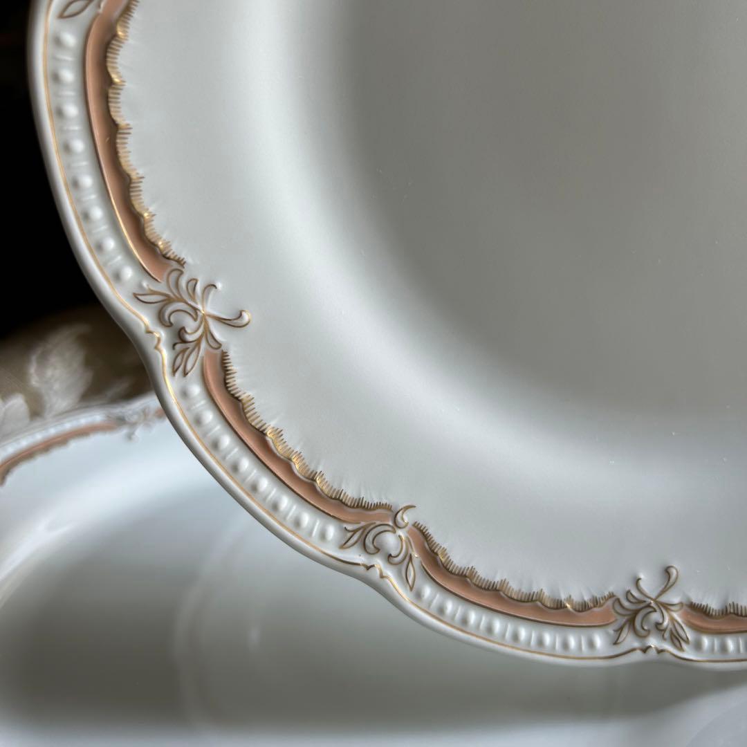 新品ドイツ製 HUTSCHENREUTHER ペールピーチ美しいディナー皿 5枚