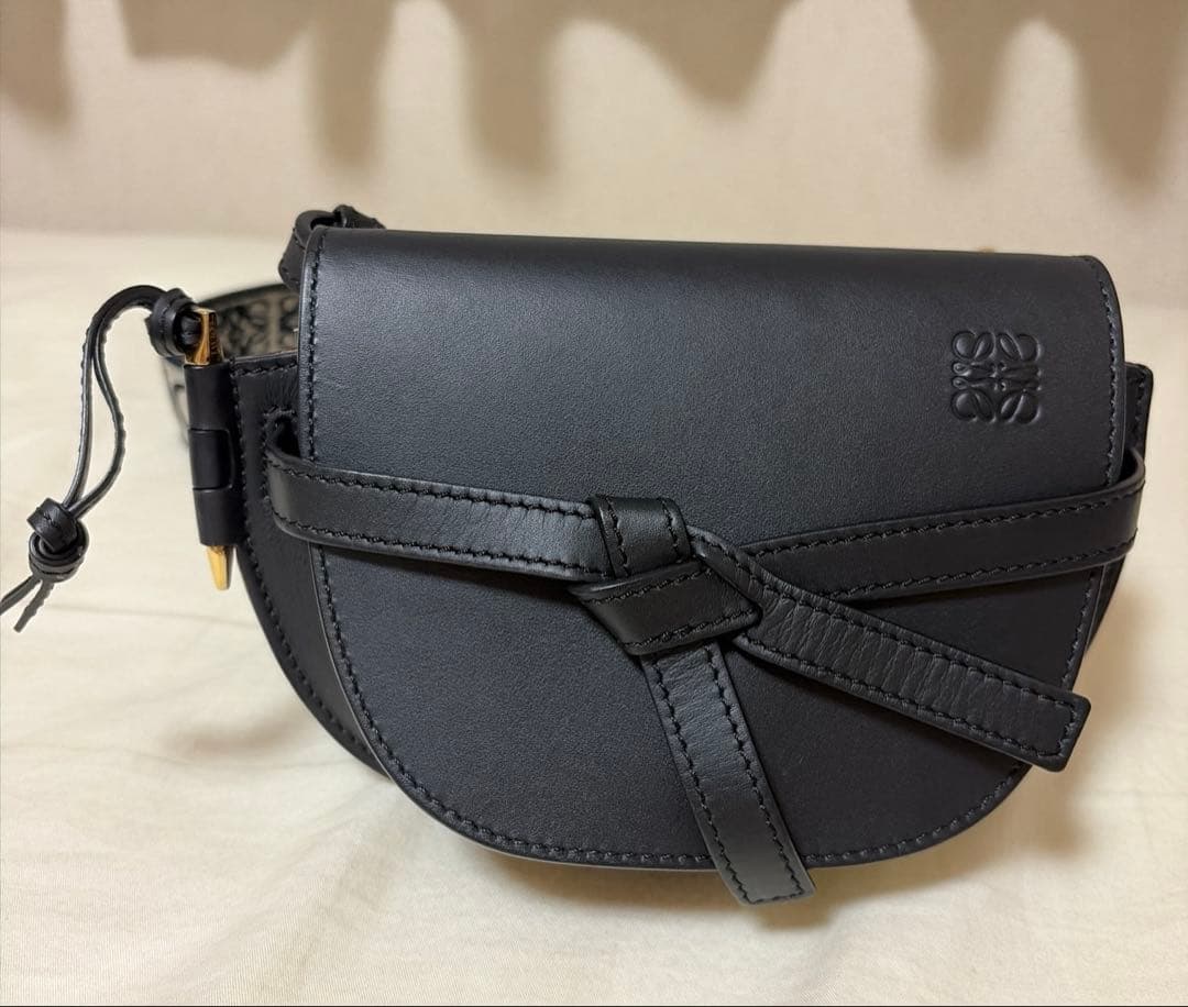 [RIRI] ロエベ LOEWE ゲートバッグ　ミニ　ブラック