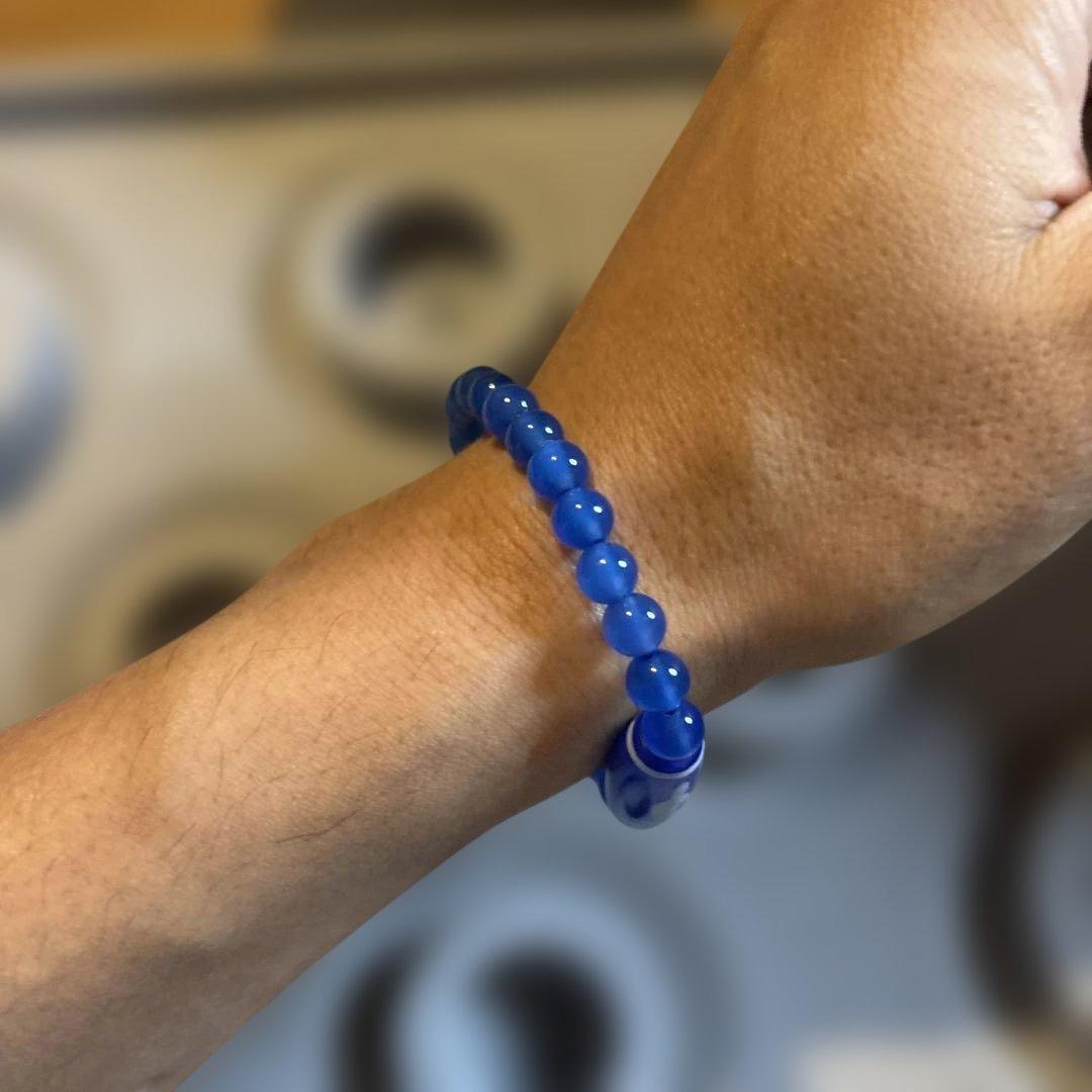 ズーンとくる！青玉髄天珠！双観音天珠！ズーン！