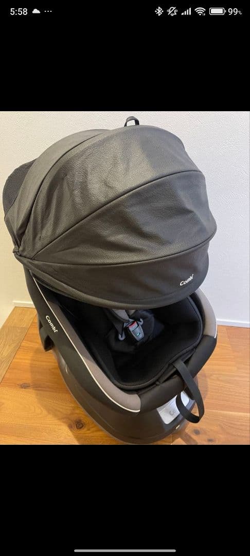 新生児対応　コンビ　クルムーヴ スマートエッグショック 回転式　チャイルドシート