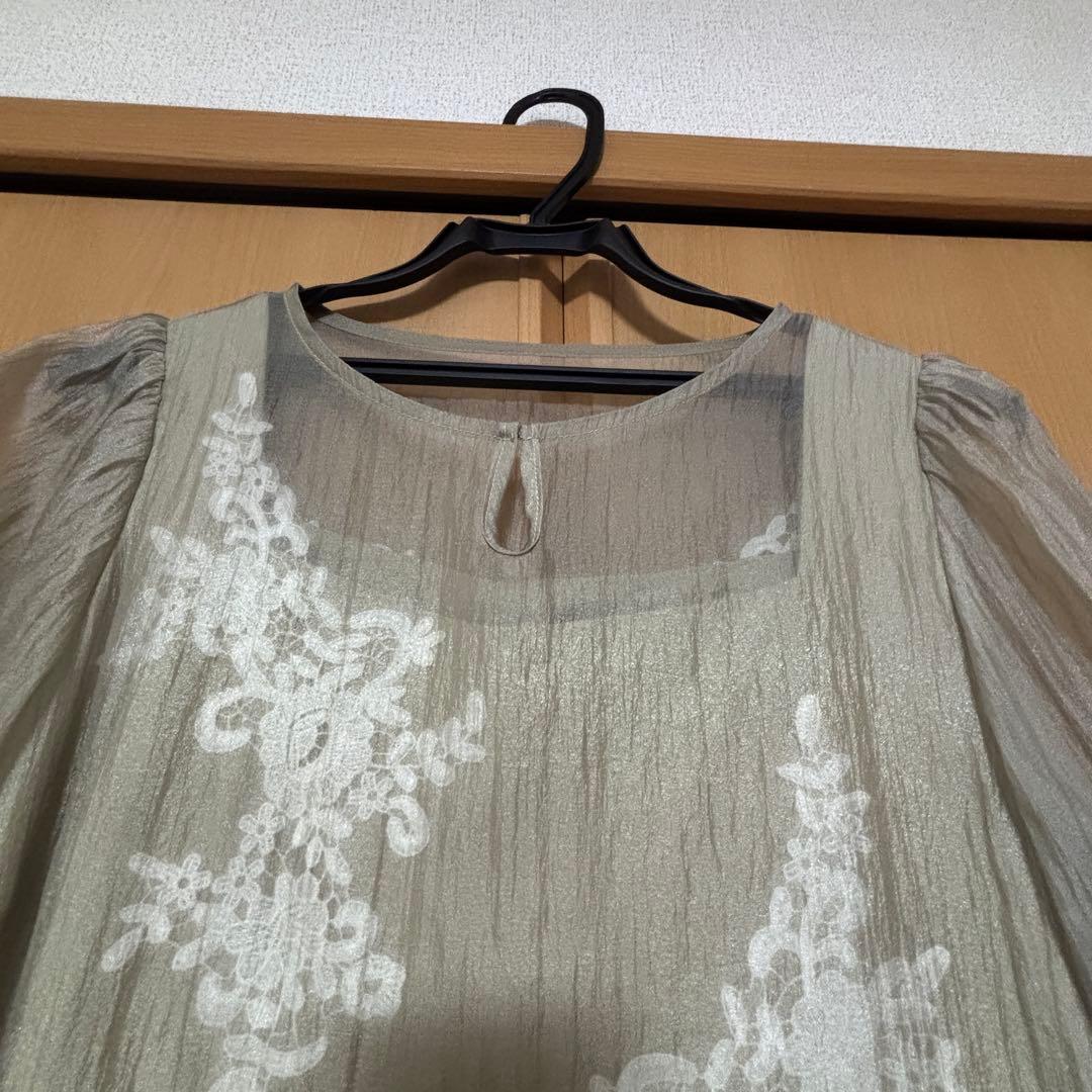 【niana】シアーAラインワンピース　マタニティドレス