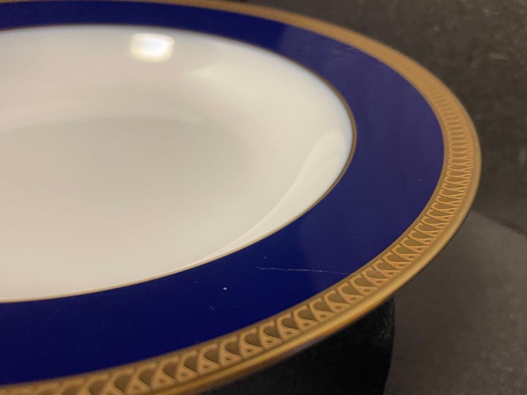 大人気22.5cm OKURA 6枚セット ロイヤルブルークラウン 瑠璃片葉金蝕