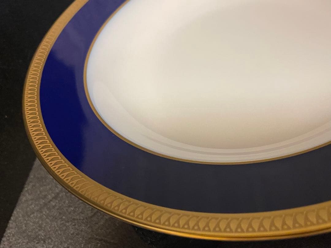 大人気22.5cm OKURA 6枚セット ロイヤルブルークラウン 瑠璃片葉金蝕