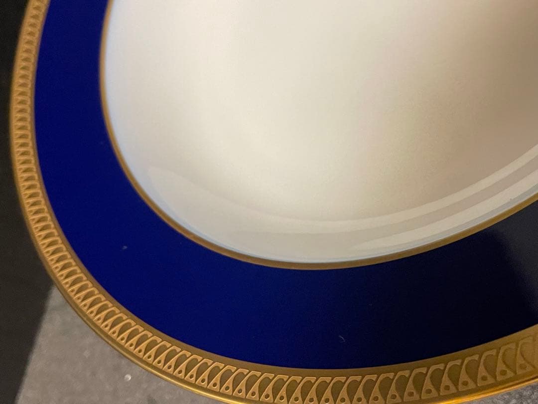 大人気22.5cm OKURA 6枚セット ロイヤルブルークラウン 瑠璃片葉金蝕