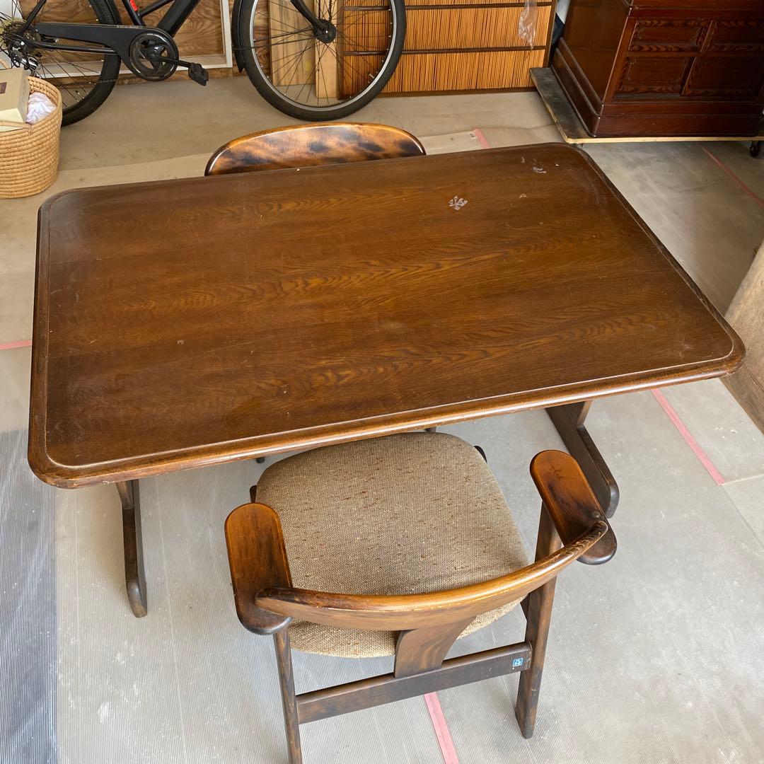 カリモク？　一枚板　ダイニングテーブル