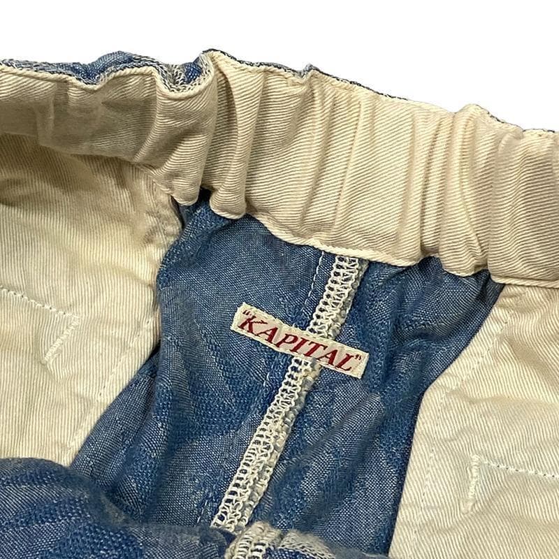 CAPITAL キャピタル サルエル パンツ L 総柄 ブルー