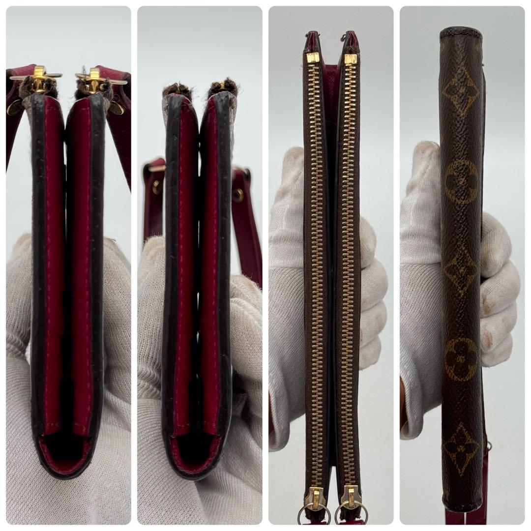 【極美品】ルイヴィトン　モノグラム　ポルトフォイユ・アデル　フューシャ　長財布