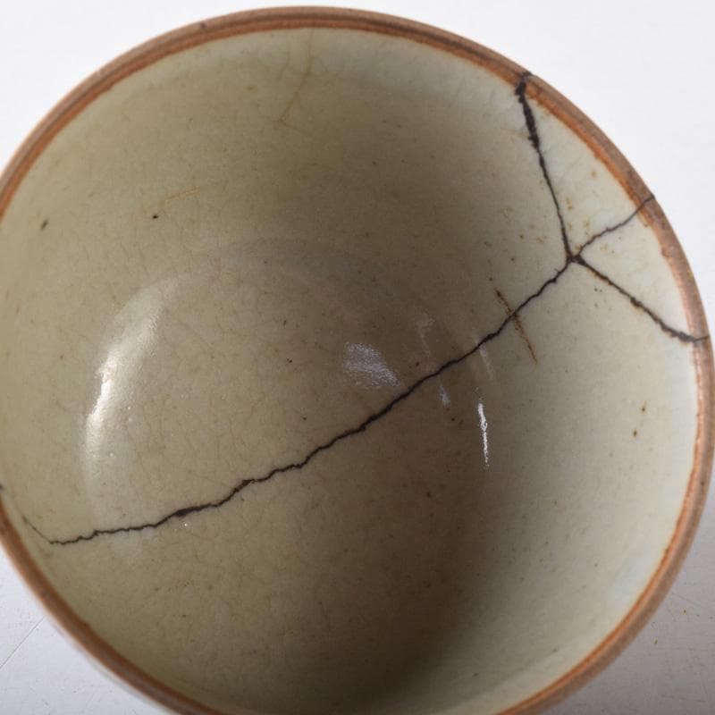 九谷焼　古九谷　九谷庄三造　赤絵金彩　山水楼閣人物文　煎茶碗　五客　C　8269