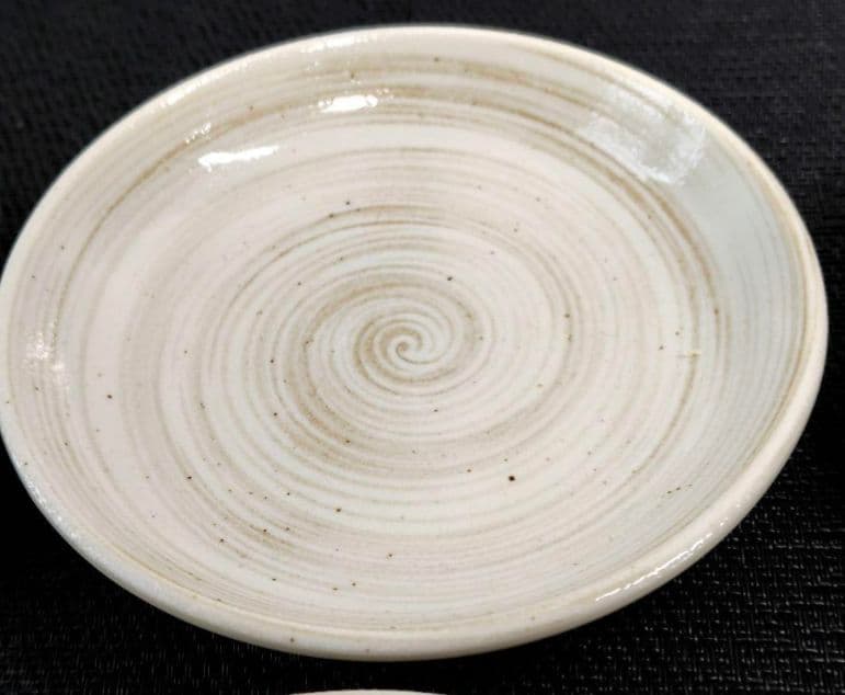 有田焼 藍色 お魚柄 ご飯お茶碗 おまけ付き 京窯 小皿 箸置き