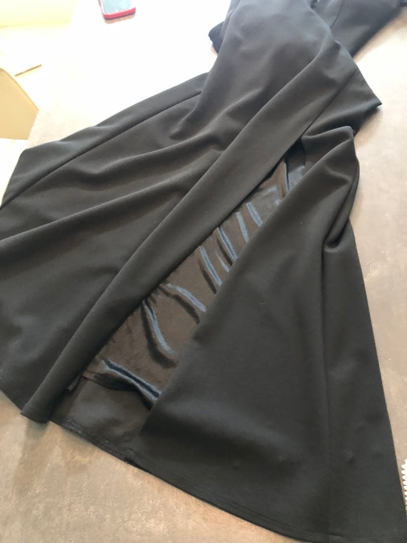 ブラックレースアップマーメイドドレス　ジャンマクレーン　ブラック