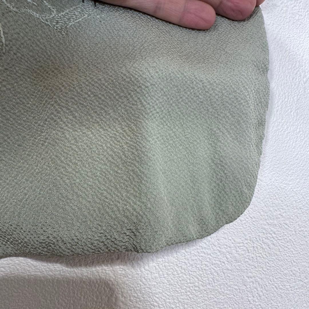 超美品　正絹　現代　広襟　訪問着　付け下げ　着物　160裄64 縮緬　汕頭刺繍