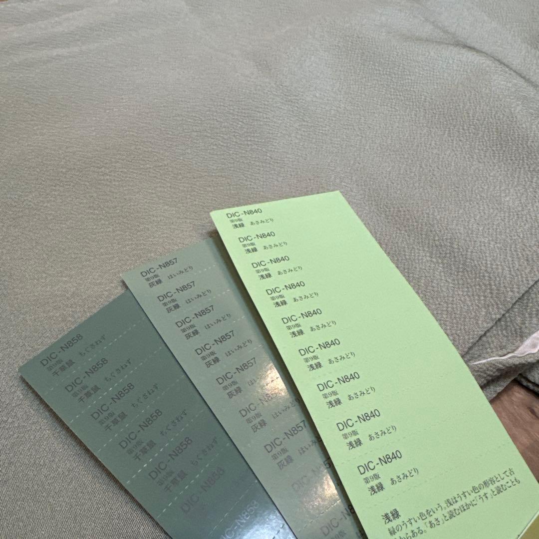 超美品　正絹　現代　広襟　訪問着　付け下げ　着物　160裄64 縮緬　汕頭刺繍