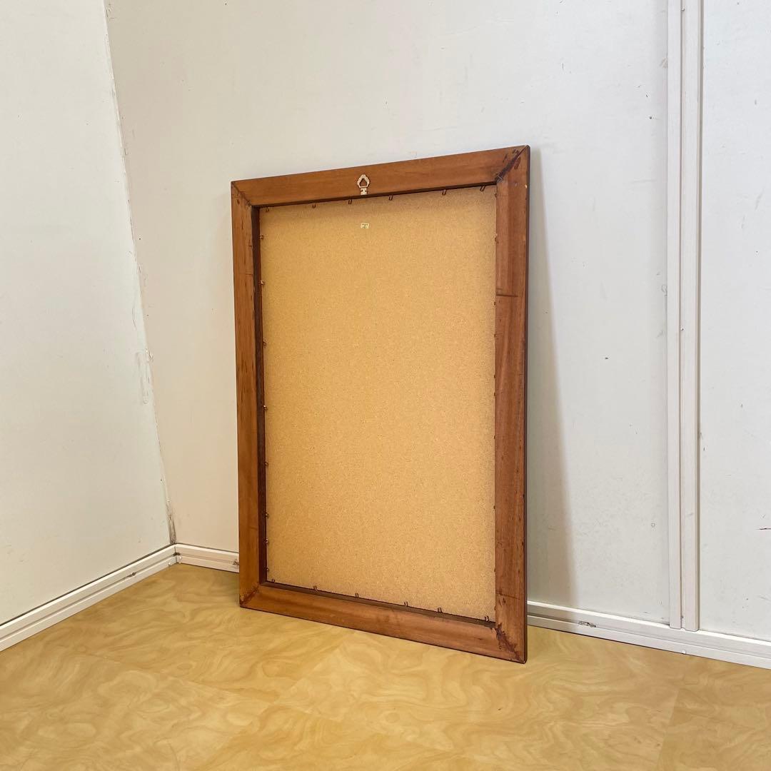 イタリア製 アンティーク調 ウォールミラー 木枠ミラー 鏡 壁掛け 立て掛け