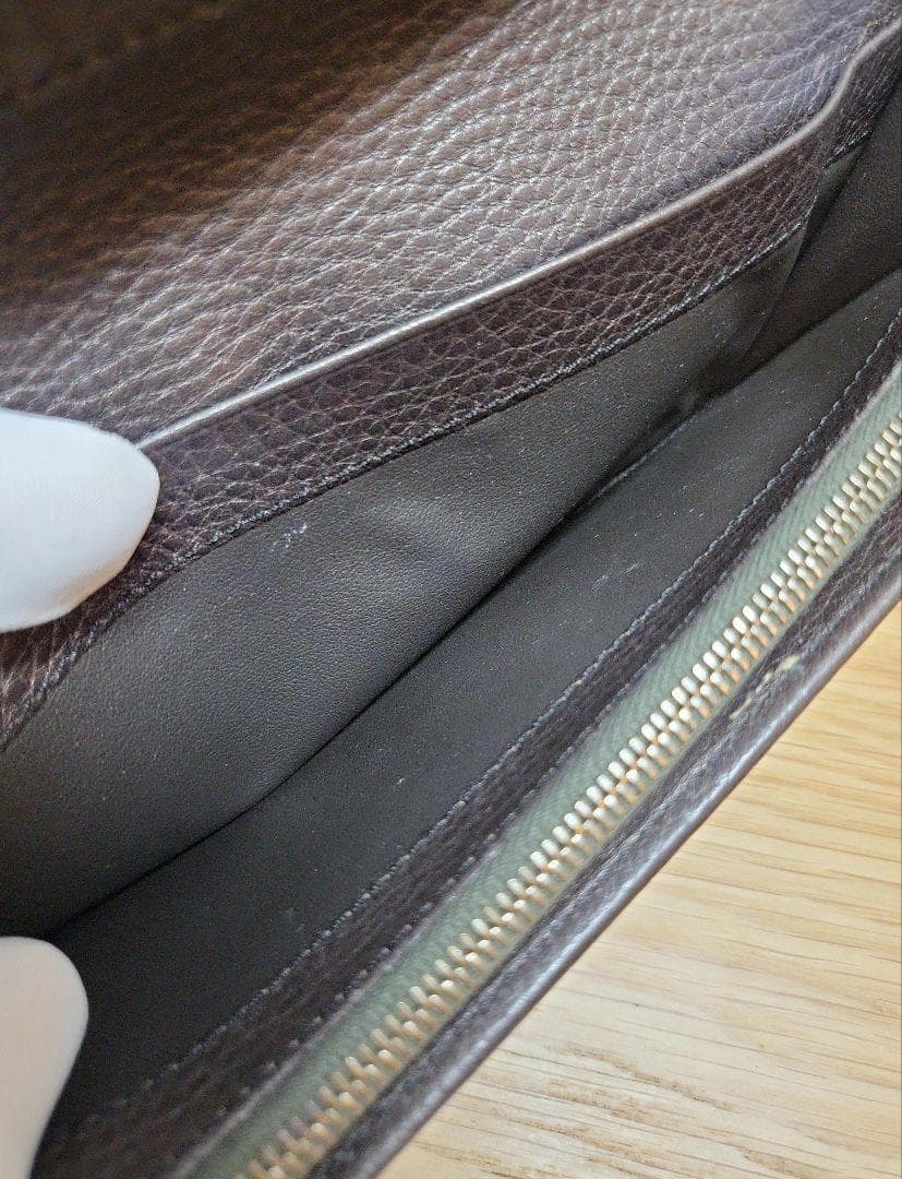 必見 CELINE セリーヌ レザー 長財布 トリオンフ ブラウン系 人気 高級