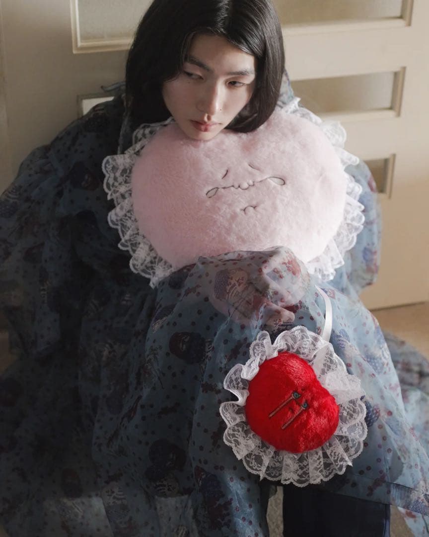 クッション・座布団 Cry Cry Twin Heart / Pink Red jenny fax