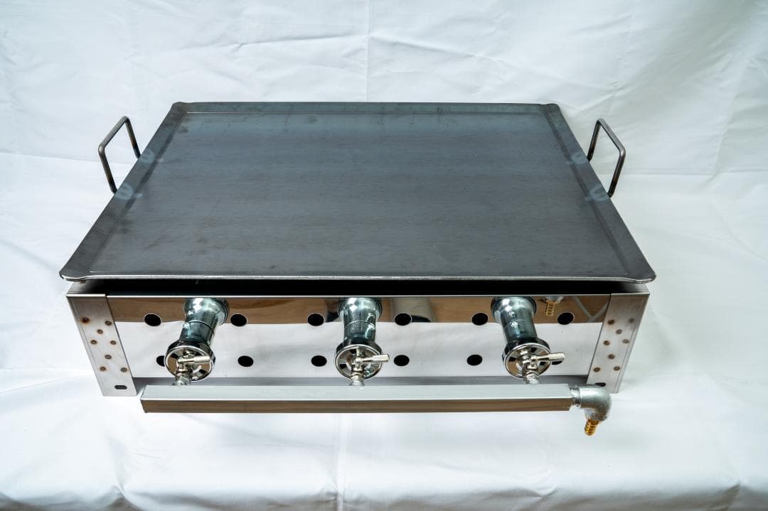 未使用品 便利な取手付 鉄板焼き グリラー お好み広島焼きそば ガスグリドル