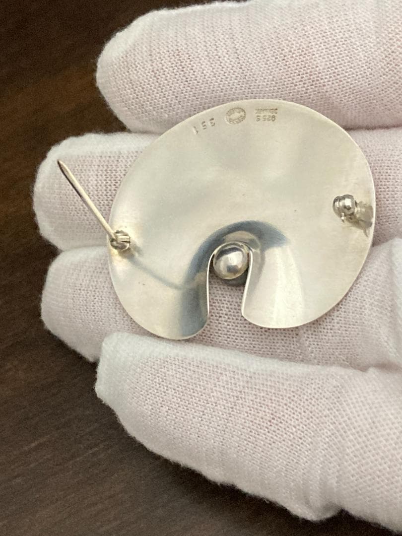 ジョージジェンセン ブローチ ヘマタイト スイレン シルバー925 351