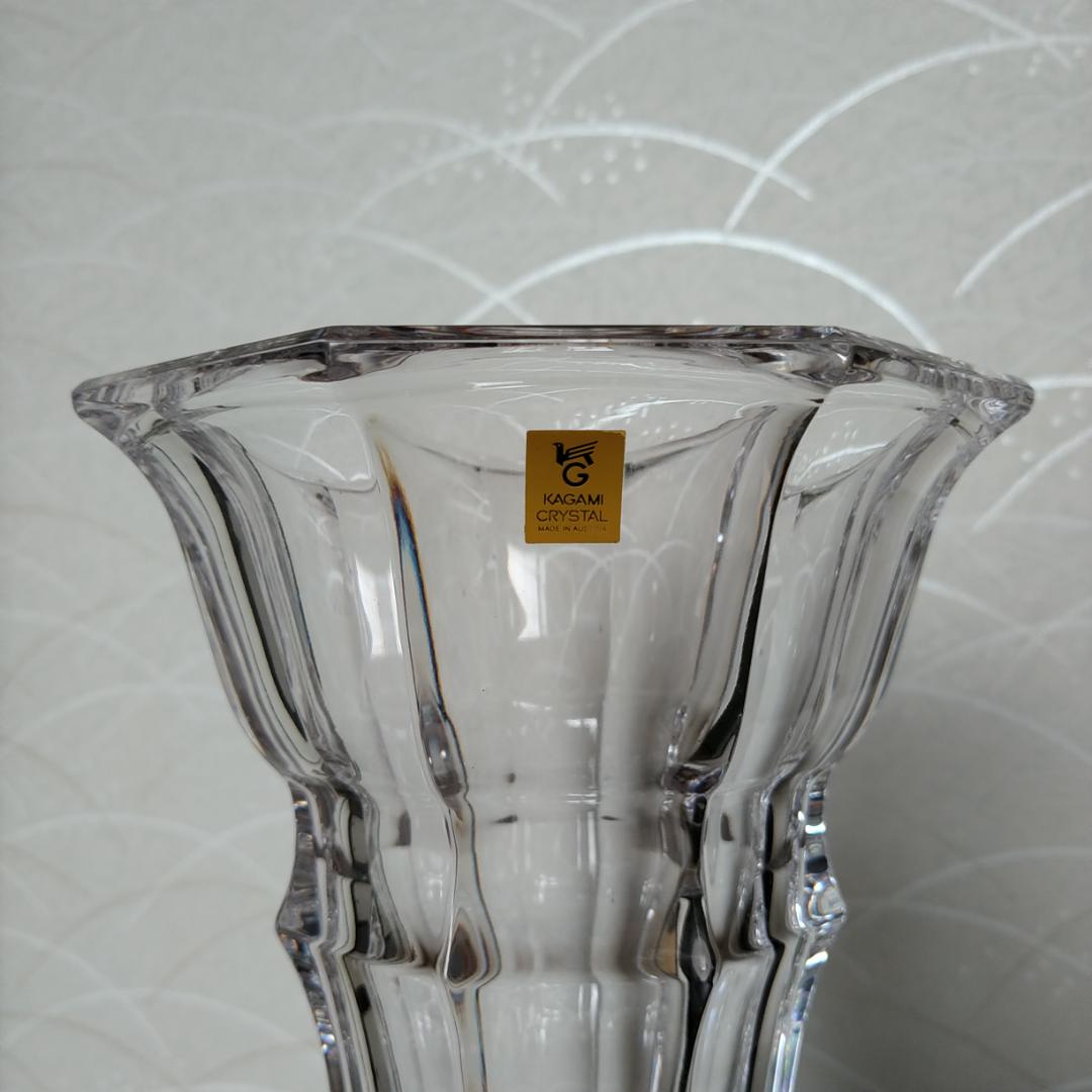 カガミクリスタル　花瓶　フラワーベース