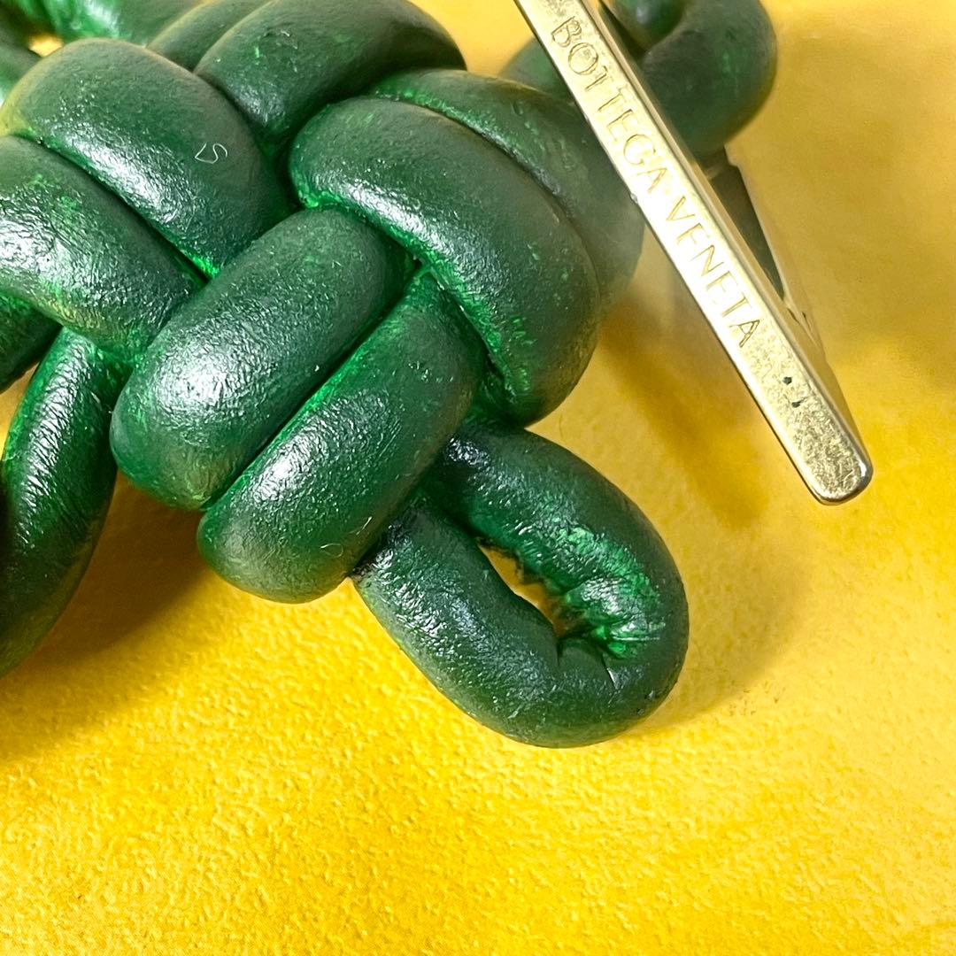 ボッテガヴェネタ　BOTTEGA VENETA キーリング　グリーン　ゴールド