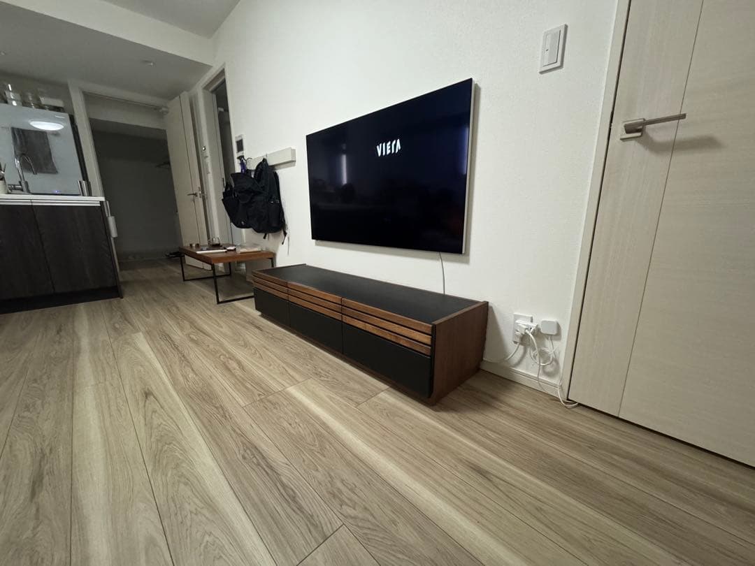 テレビ台 ブラックとウォールナット 引き出し付き ※更に値引きしました！