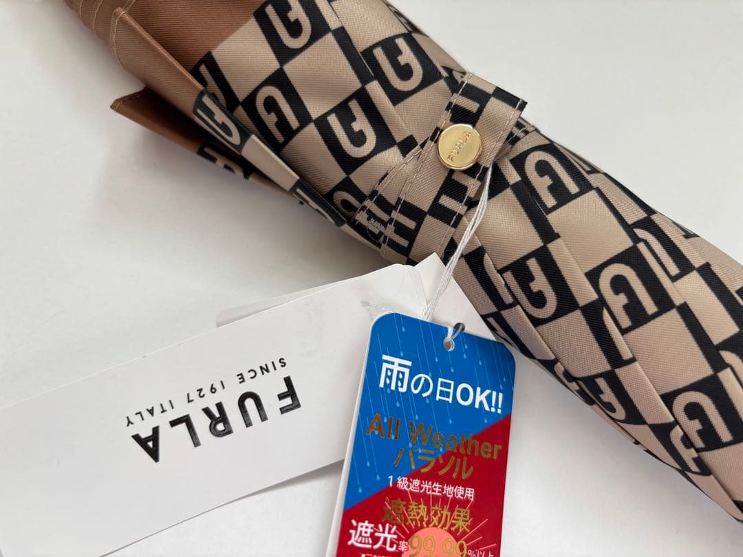 【新品】フルラ 日傘　晴雨兼用　長傘　FURLA モノグラム