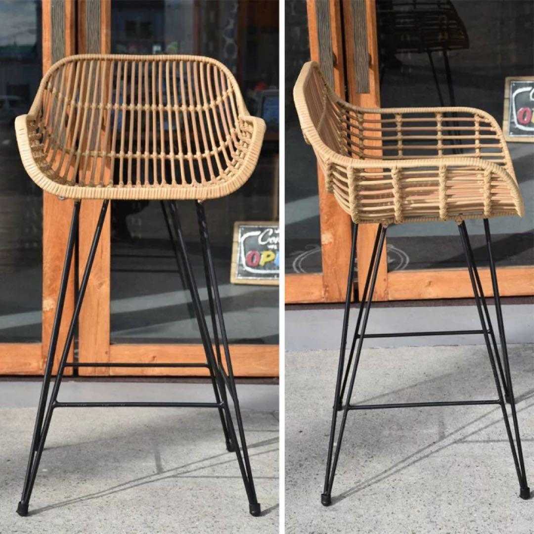 kk【訳あり】バリ島リゾートカウンターチェア2脚通常72,600円