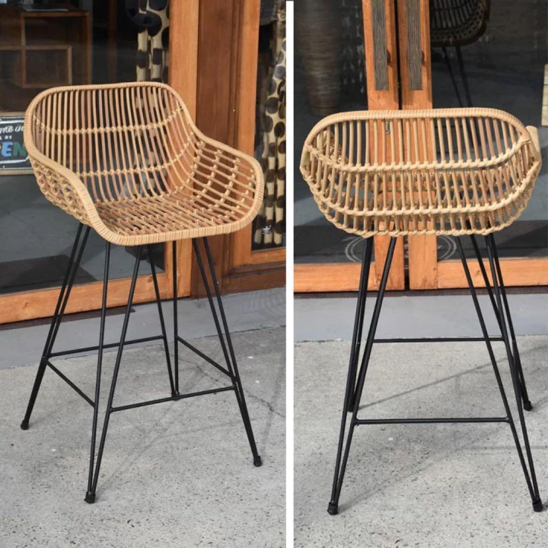 kk【訳あり】バリ島リゾートカウンターチェア2脚通常72,600円