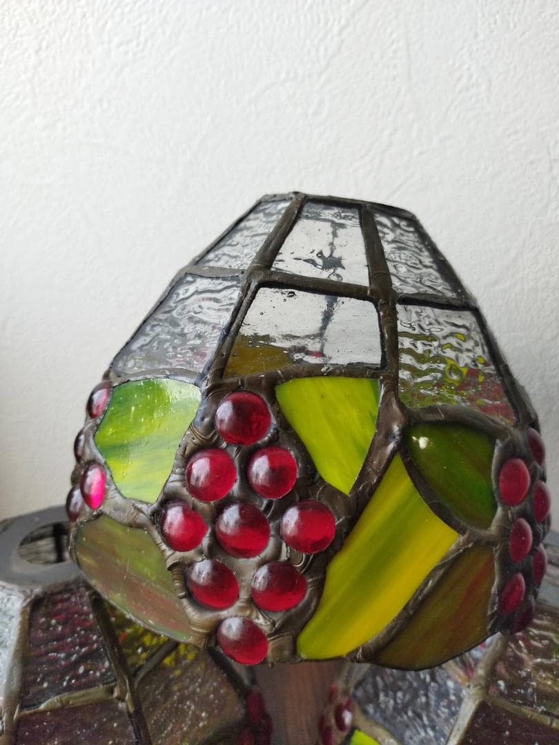 おかきっ子　コード１ｍ3台ダクトレール用プチステンドグラスペンダントランプ