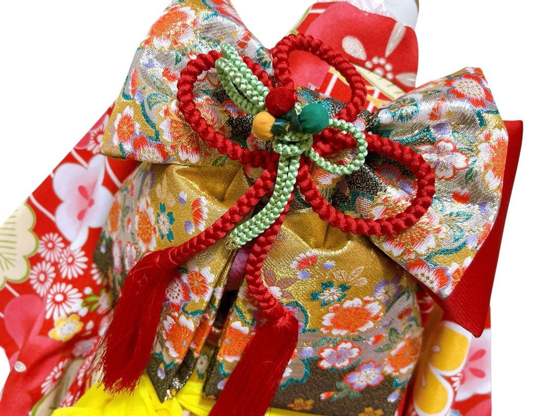 王道!!赤系♡七五三　7歳　女の子　フルセット　花柄　ゴールド