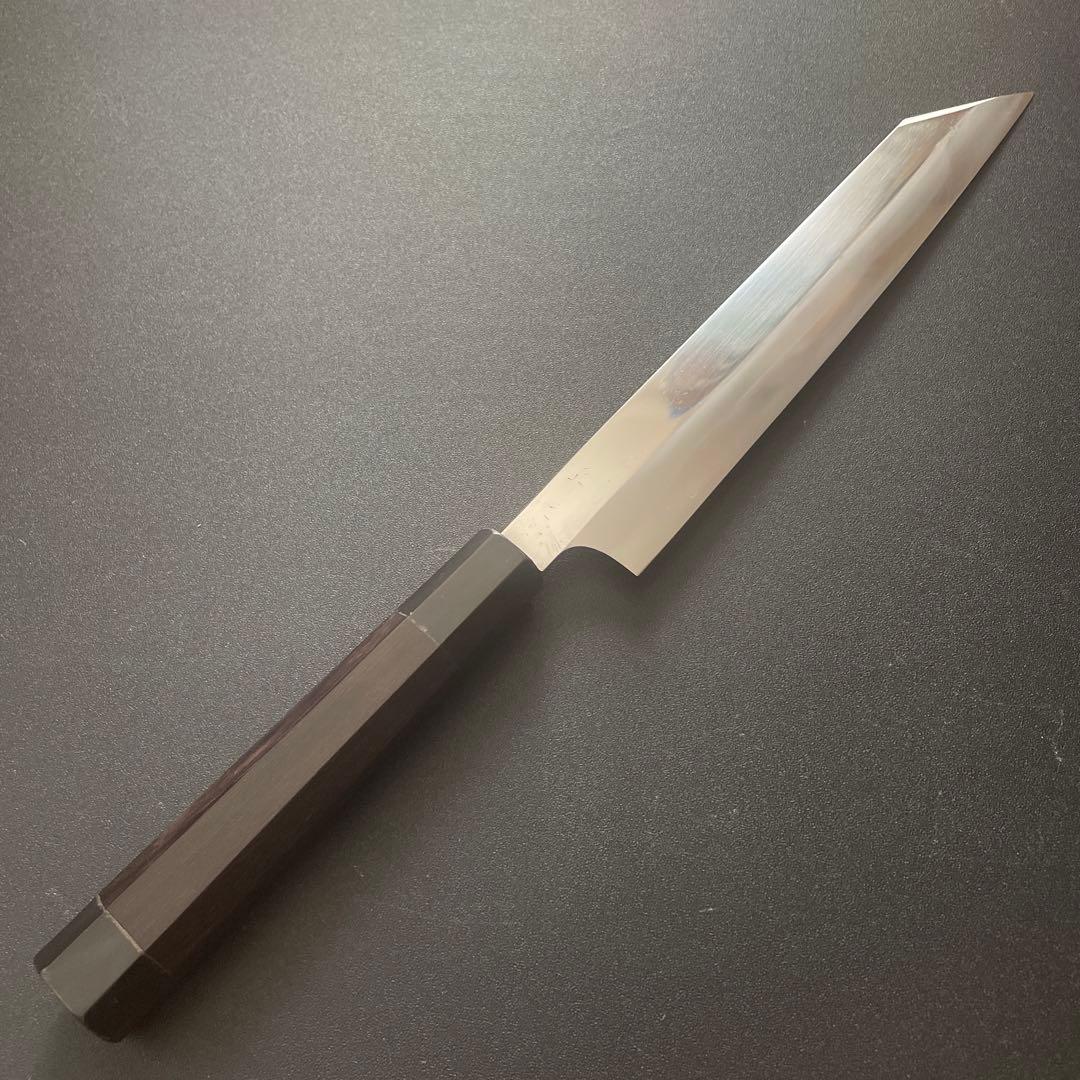 和包丁　正本　切付包丁　本焼　8寸　刃渡り約235mm 黒檀八角柄　純日本鋼