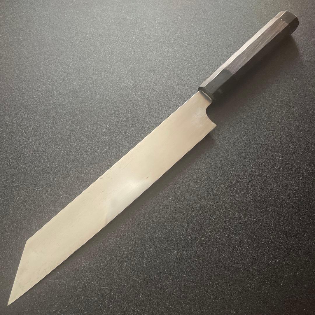 和包丁　正本　切付包丁　本焼　8寸　刃渡り約235mm 黒檀八角柄　純日本鋼