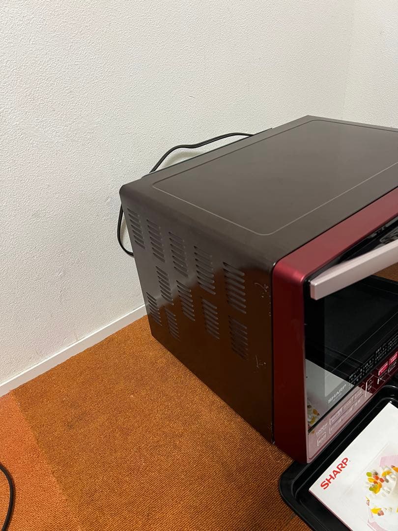 SHARP ２段 オーブンレンジ 1000W レッド 電子レンジ