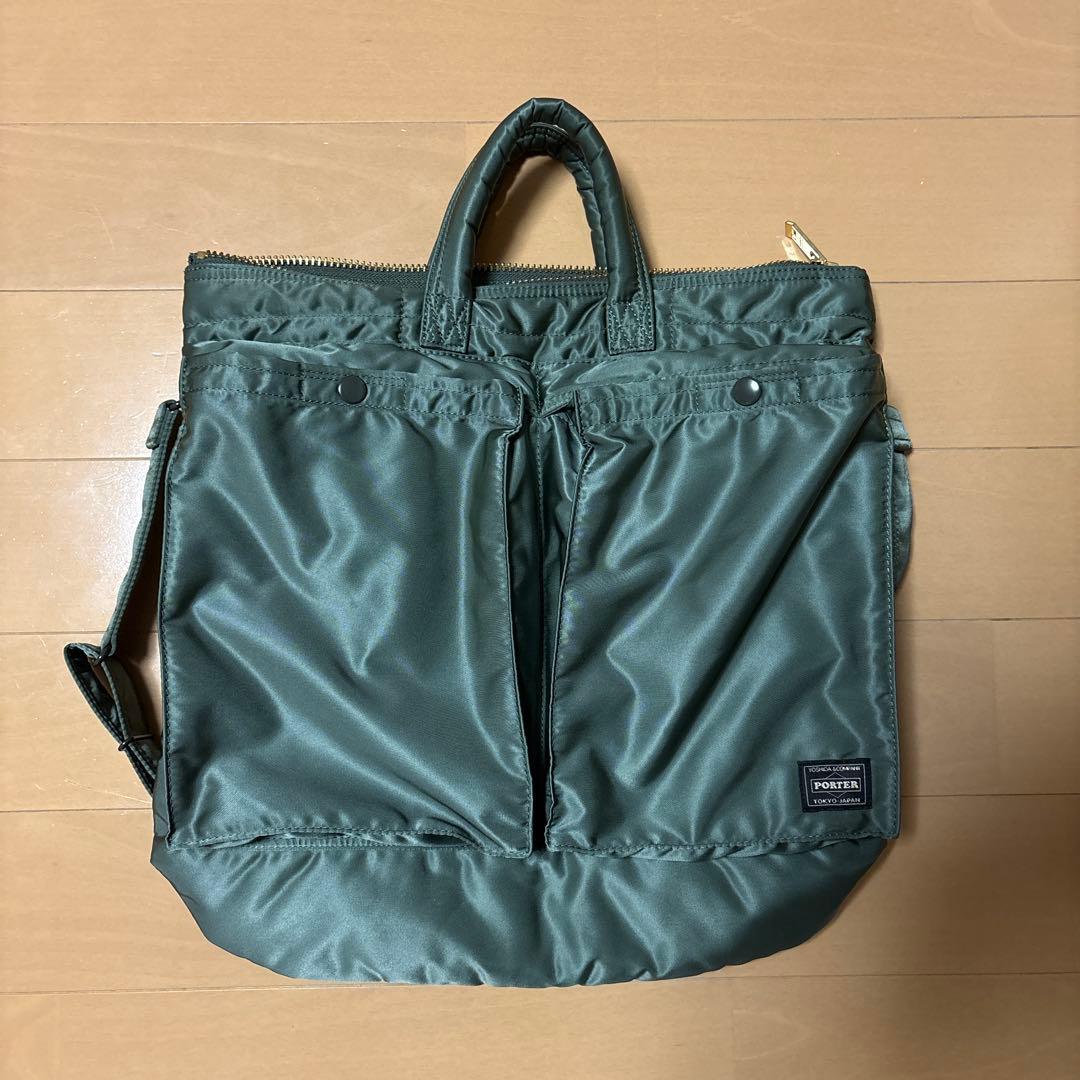新作！　PORTER ポーター　タンカー　ヘルメットバッグ　セージグリーン