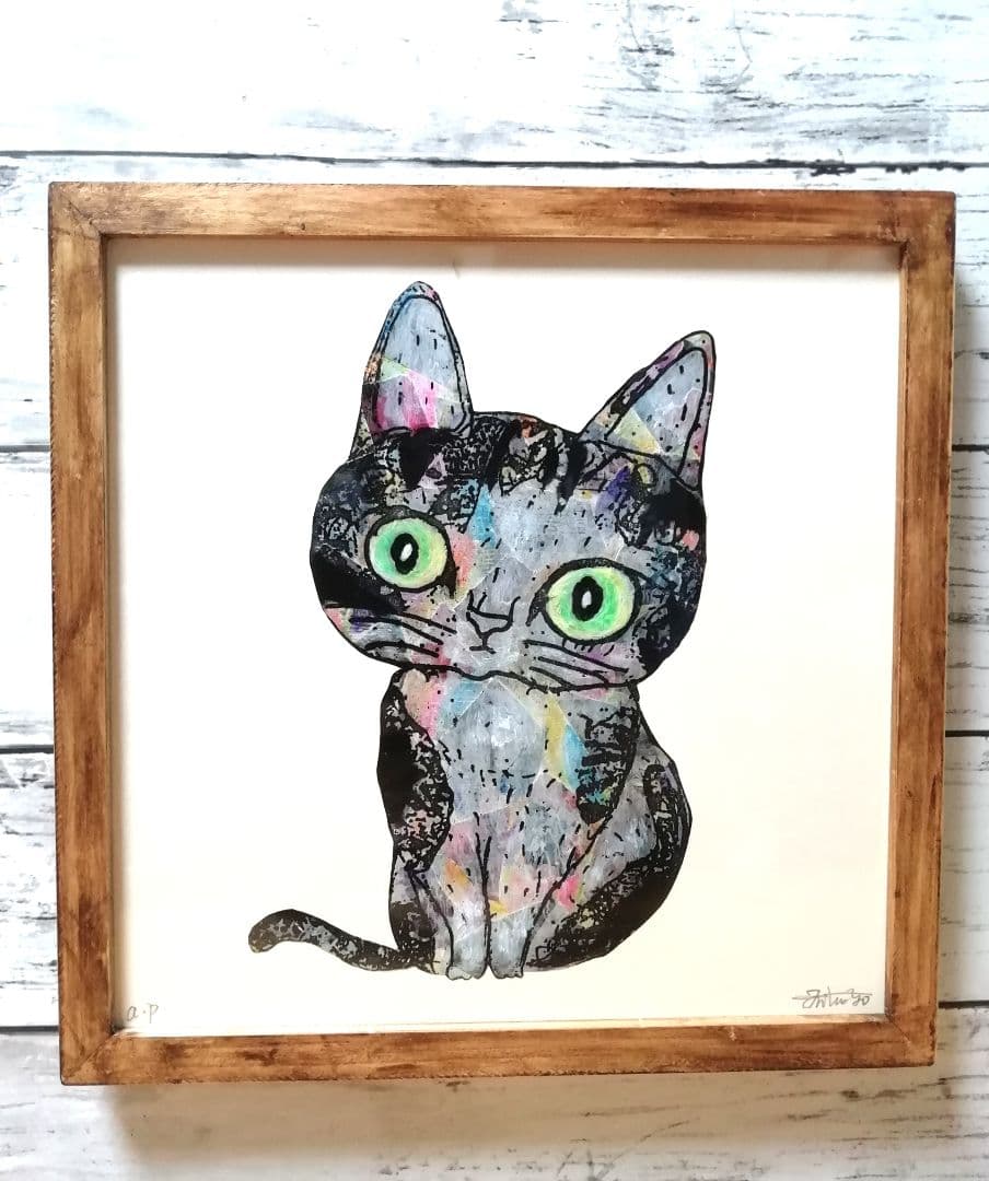 額縁ご確認ページ　プカプカ猫　ひらめき猫×2 おまもり猫