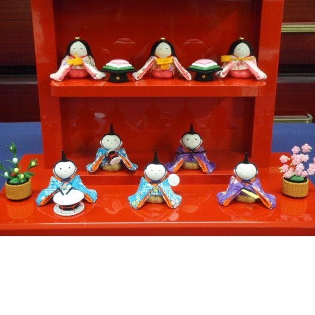 即納！限定値下げ♪●高さ４８ 新品♪ちりめんひな人形 10人揃い 京都龍虎堂●