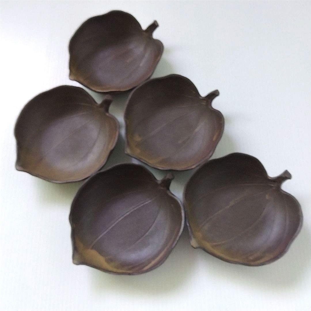 田中恒子 TSUNE ツネ 葉皿 葉型 木の葉 小皿 中皿 小鉢 和食器 5客揃