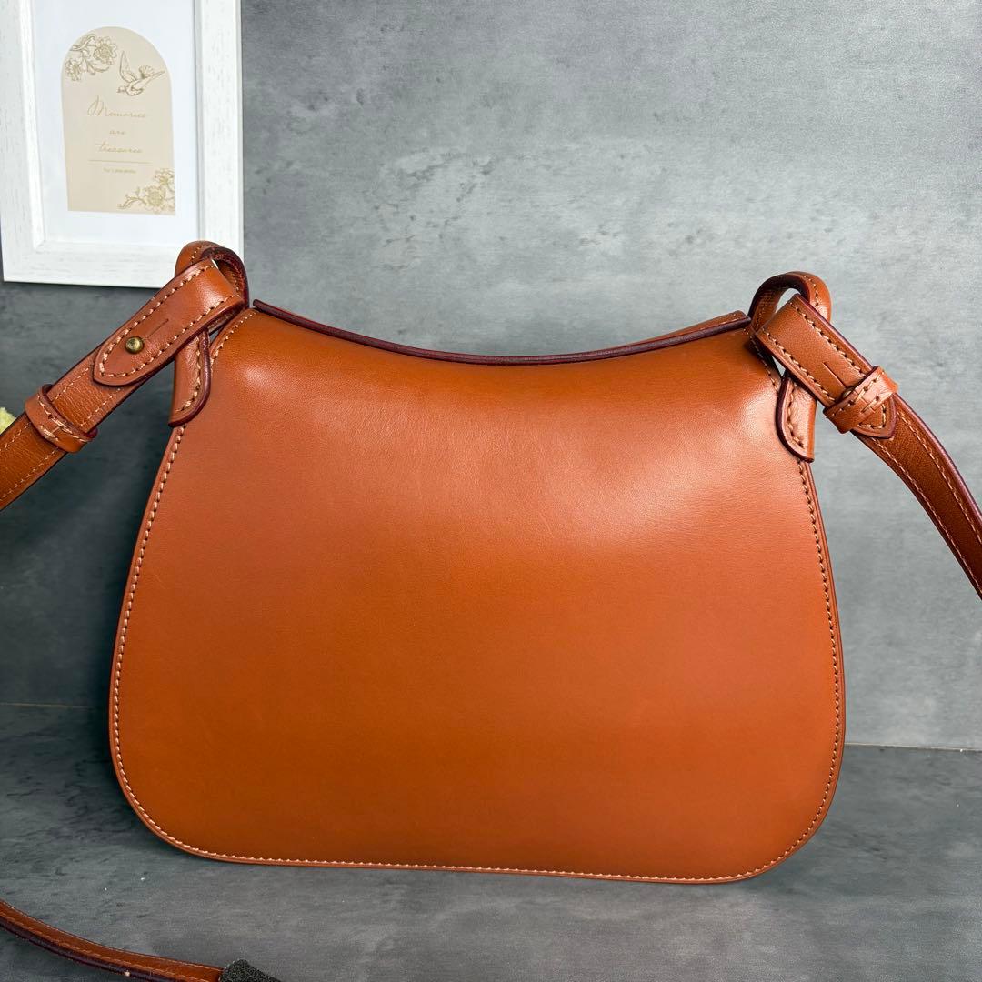 【美品】ITAGAKI 2way ショルダーバッグ 鞍 本革 替えベルト付き