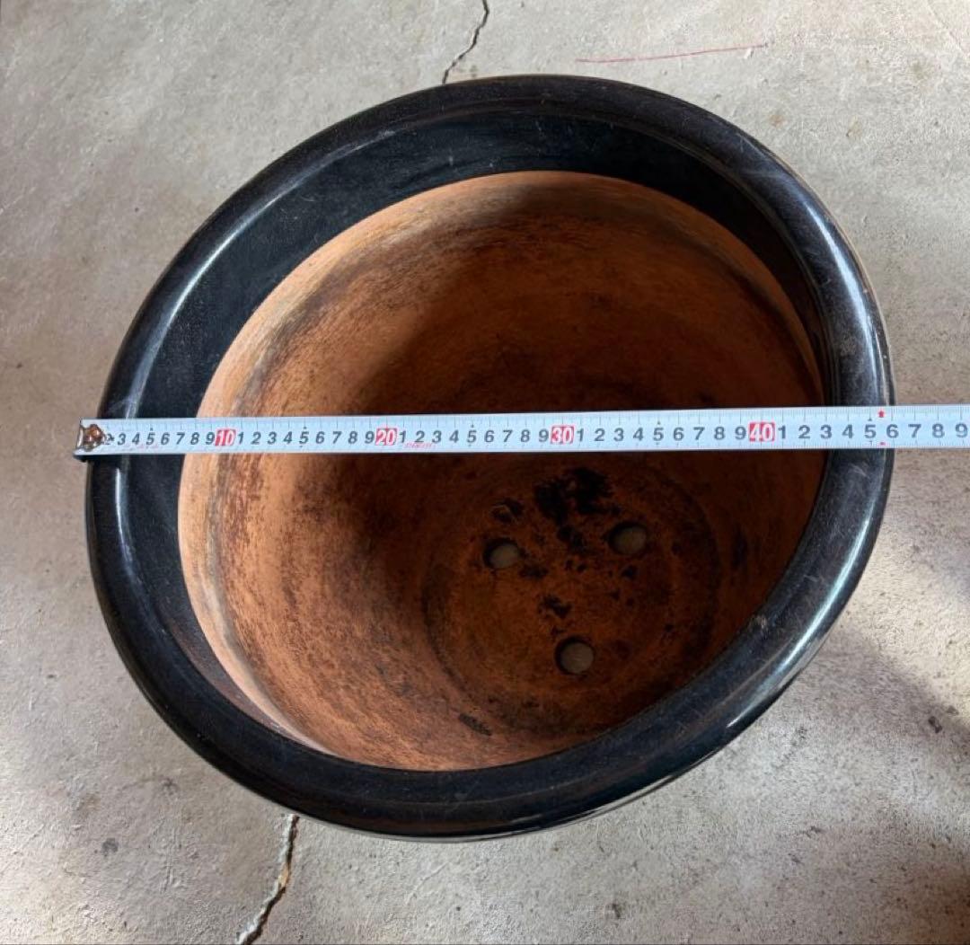 植木鉢 信楽焼 ガーデニング 特大 大鉢 18号 陶器製 2個セット 引取歓迎