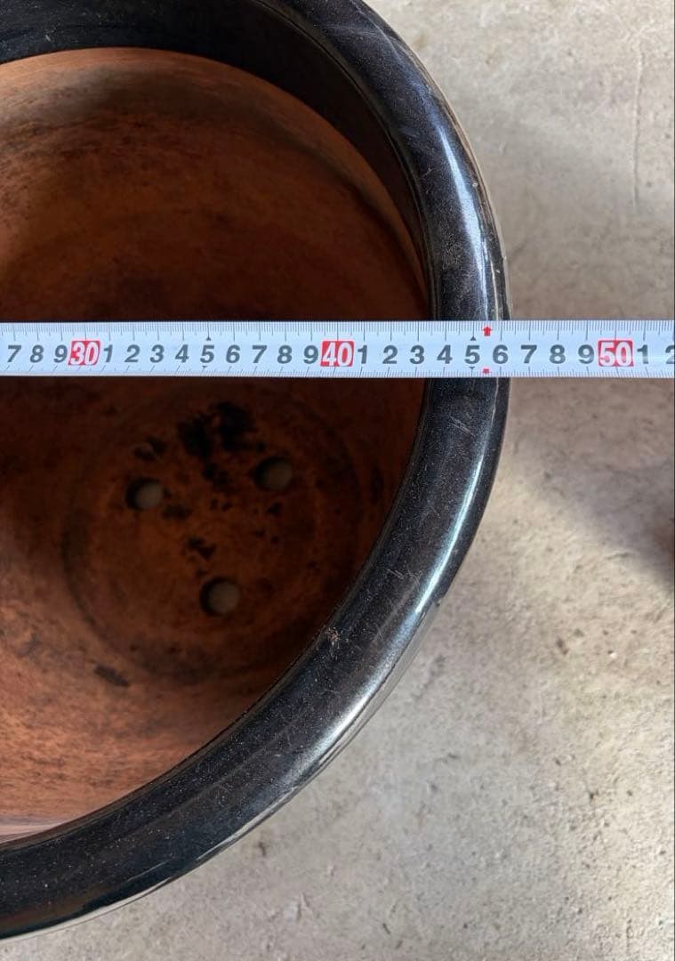 植木鉢 信楽焼 ガーデニング 特大 大鉢 18号 陶器製 2個セット 引取歓迎