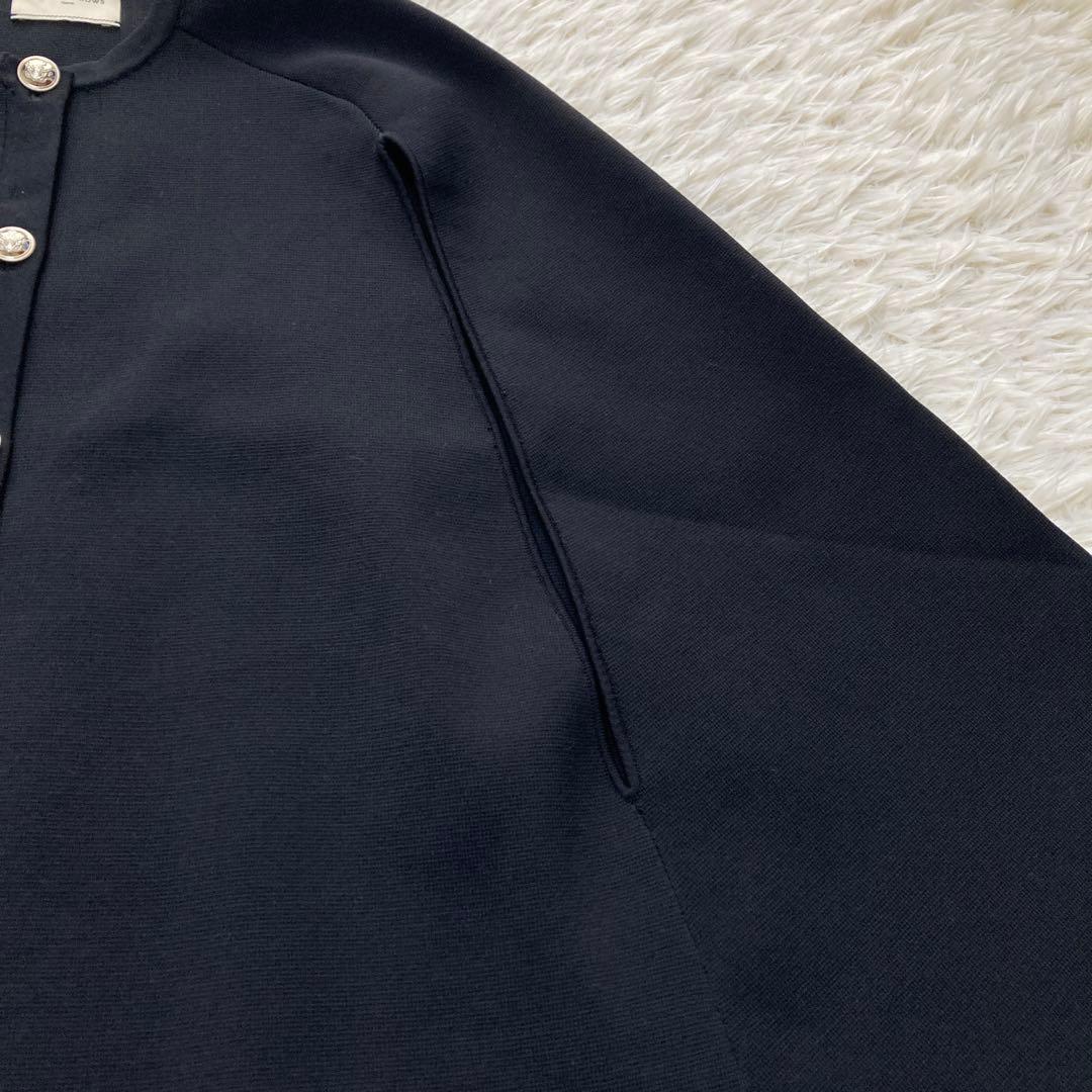 UNITED ARROWS ケープ カーディガン 金ボタン タキマキ ブラック