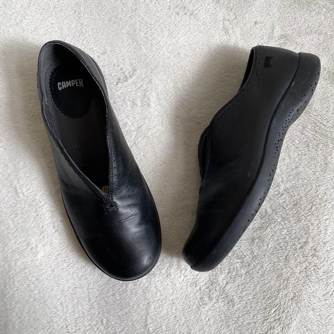 【美品✨】Camper スパイラルコメット　フラットシューズ　レザー　23cm