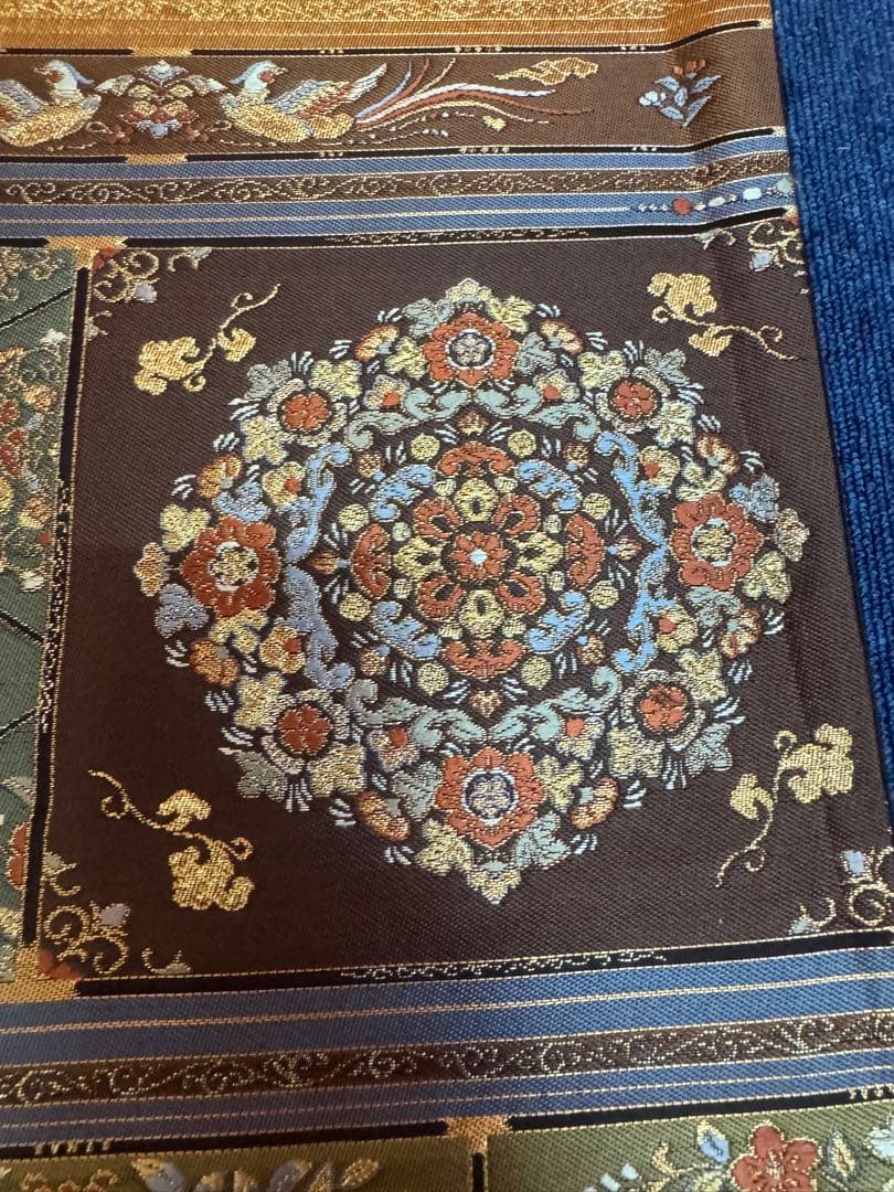 1934 袋帯 古代彫金紋  西陣織   金糸　高級上質上品　約440cm未使用