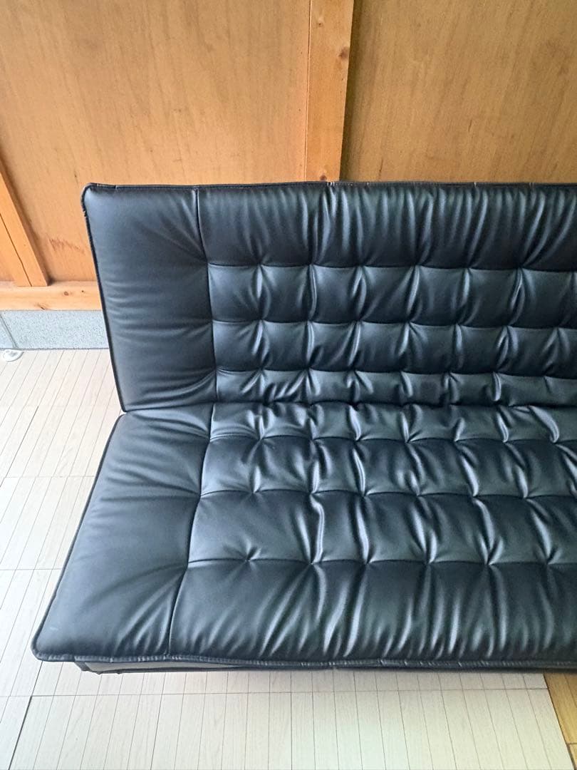 ニトリ　傷・汚れに強い合成皮革 ソファベッド(Nシールド ロック2 RC BK)