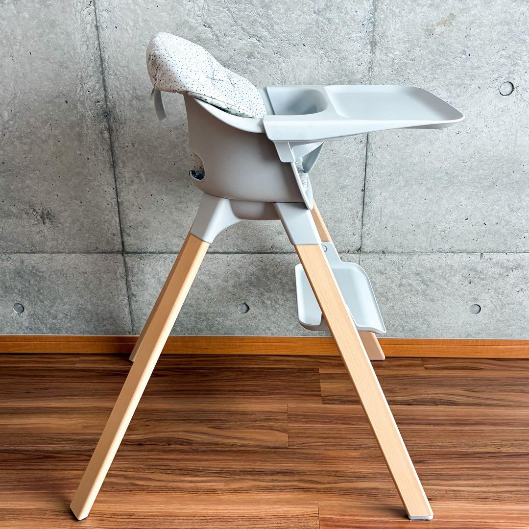 ストッケ　クリック　ハイチェア　グレー　クッション付