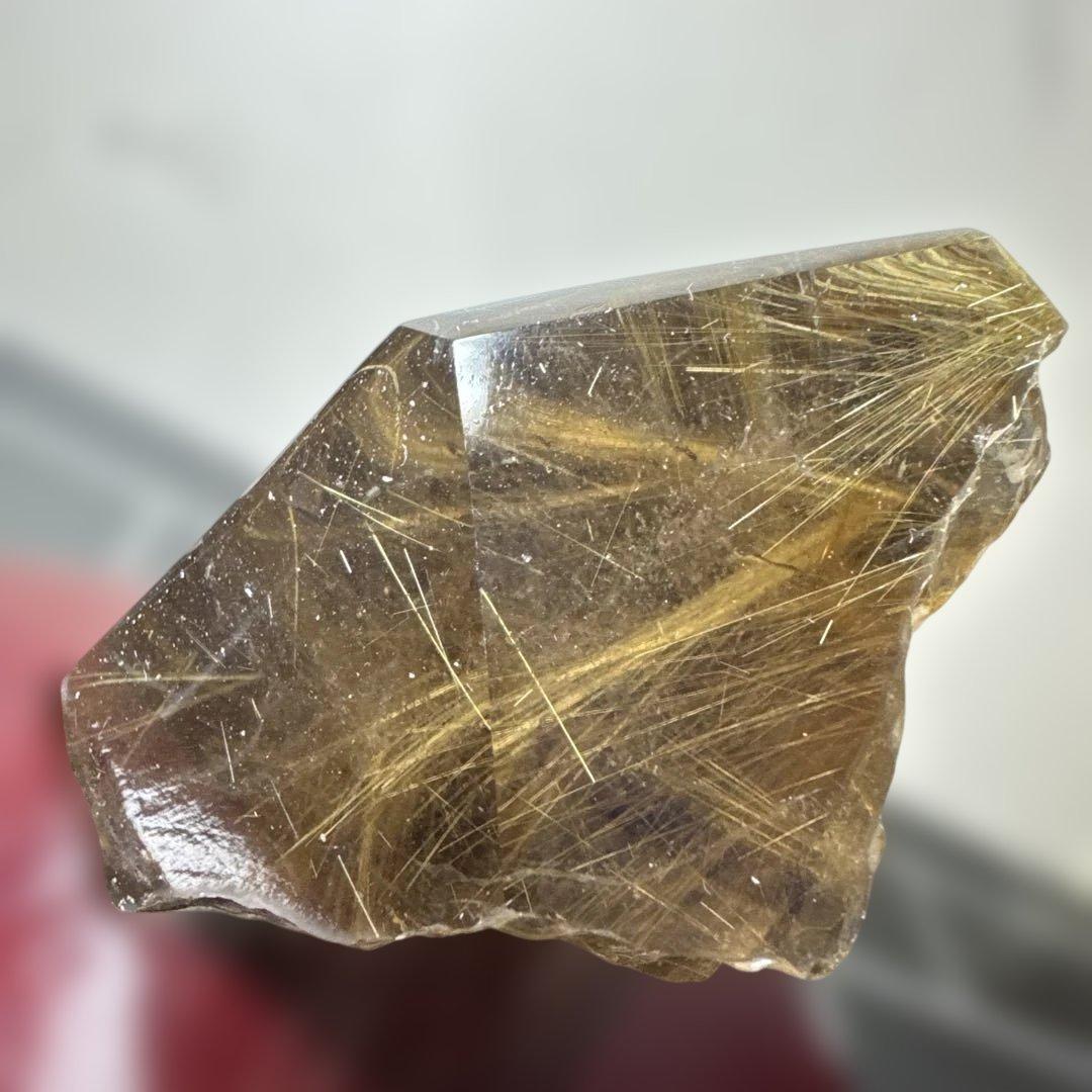 高品質ゴールドルチルポイント 195g 金運 開運 原石