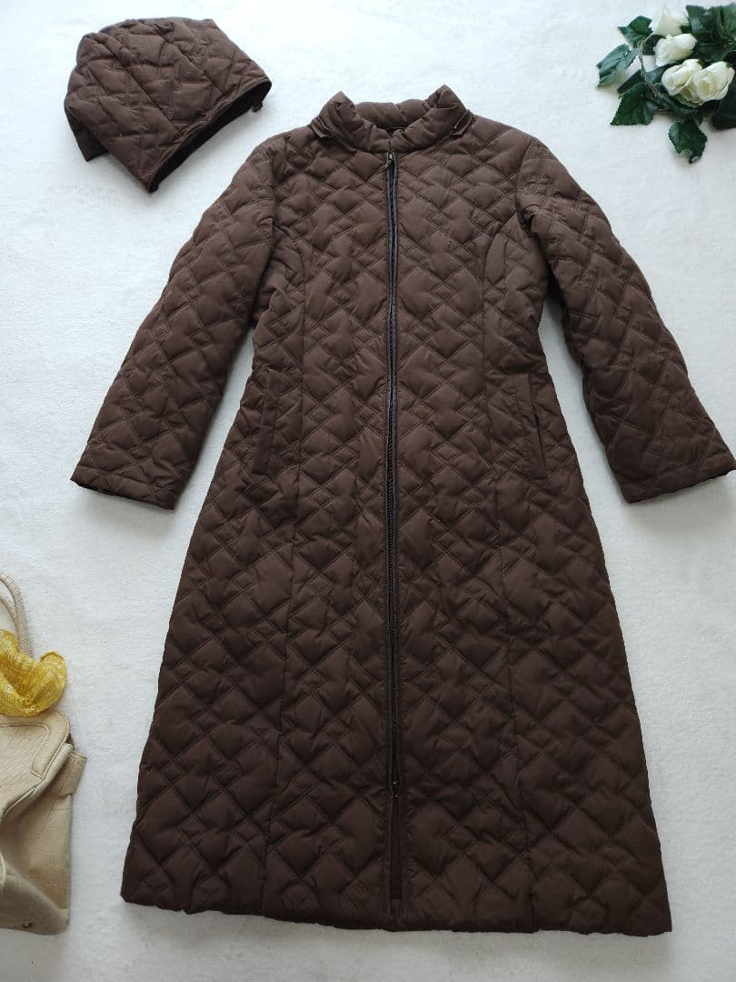 AIGNER 美品 高級ロングコート フード*着脱可能